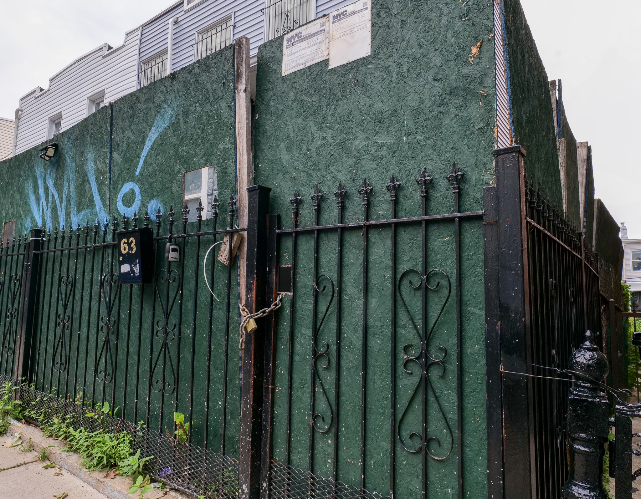Boarded up building East New York